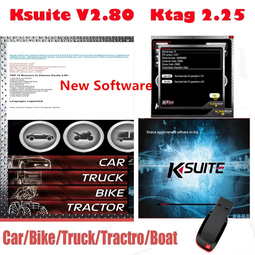 Auto Repair Shop Software - K-ess V5.017 ECU Master K-tag 2.25