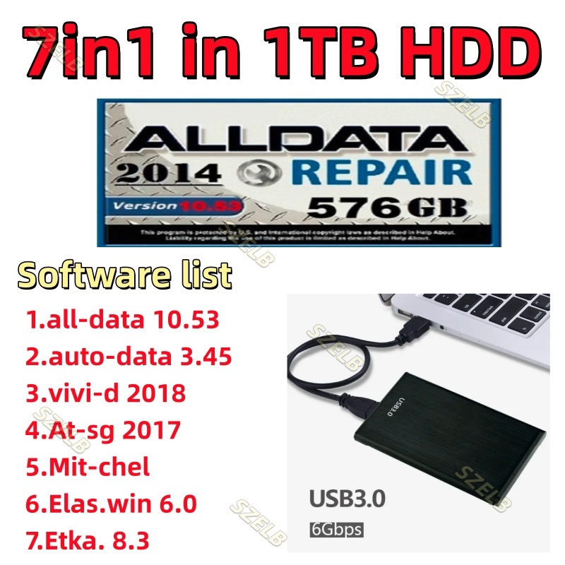 Auto Repair Shop Software - Alldata10.53+Autodata 3.45+vivid 2018+Atsg +Elaswin 6.0+Etka 8.3