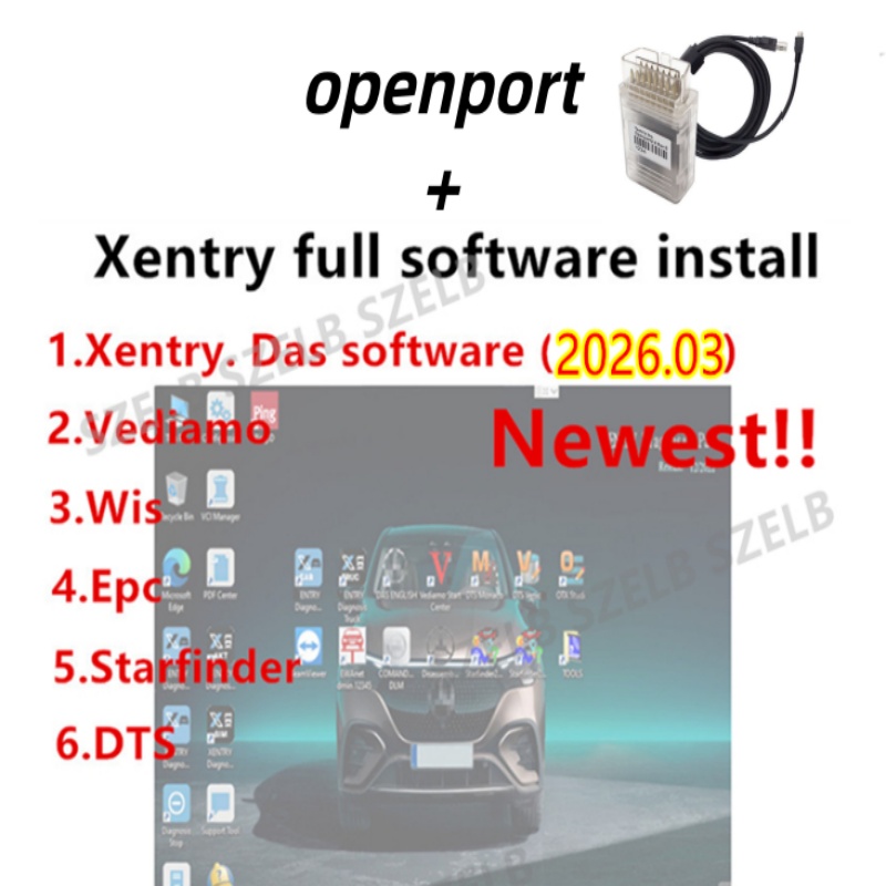 Auto Repair Shop Software - xentry 03.2026 tam yazılım openport J2534